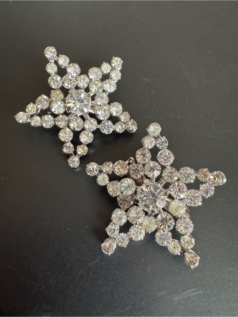 Vintage Costume Rhinestone Star Pins Brooches And Bracelet Set Estate Jewelry - Picture 6 of 6